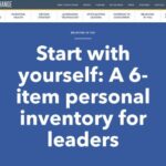Start with yourself: A 6-item personal inventory for leaders | Leading the Change
