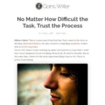 No Matter How Difficult, Trust the Process | Goins, Writer